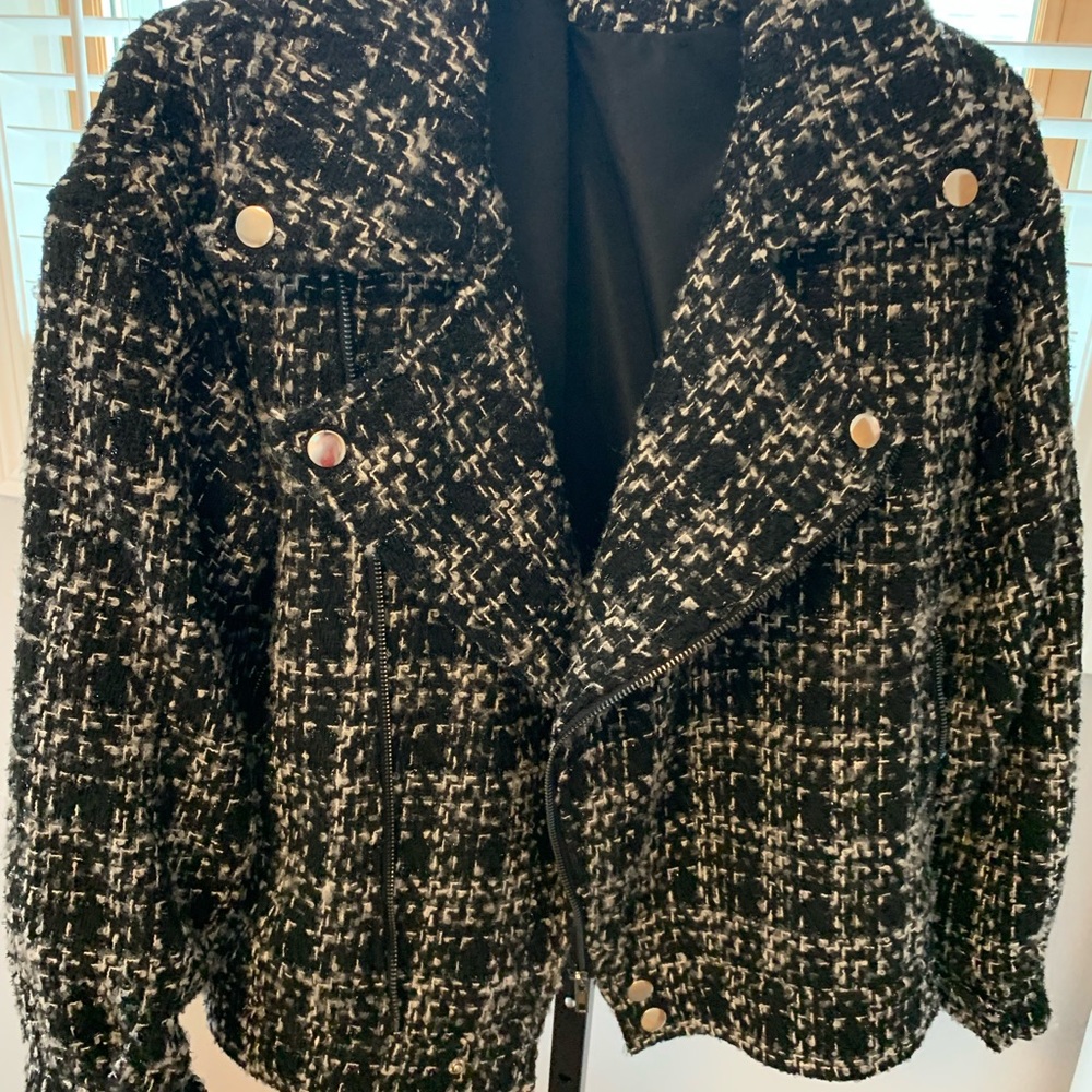 Rue 21 Tweed Bomber Style Jacket - Picture 2 of 14